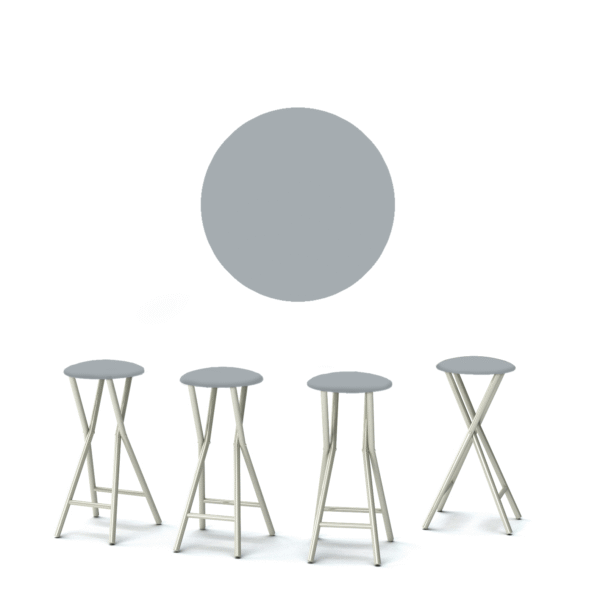 Solid Grey 30" Padded Bar Stools - Set of (4)