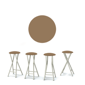 Solid Light Brown 30" Padded Bar Stools - Set of (4)