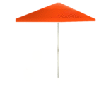 Solid Orange 8 ft Tall Square  Umbrella