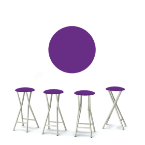 Solid Purple 30" Padded Bar Stools - Set of (4)