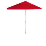 Solid Red 8 ft Tall Square  Umbrella