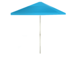 Solid Sky Blue 8 ft Tall Square  Umbrella