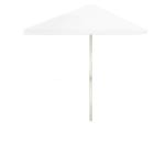 Solid White 8 ft Tall Square  Umbrella