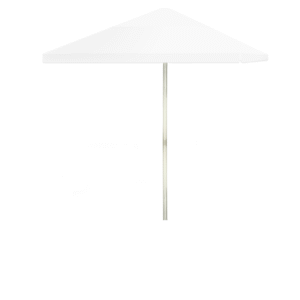 Solid White 8 ft Tall Square  Umbrella