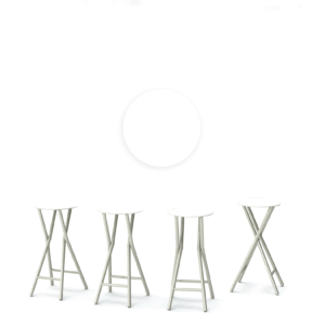 Solid White 30" Padded Bar Stools - Set of (4)