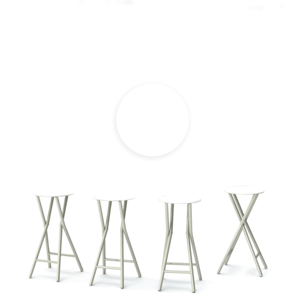Solid White 30" Padded Bar Stools - Set of (4)