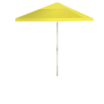 Solid Yellow 8 ft Tall Square  Umbrella