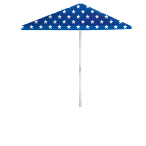Patriotic 8 ft Tall Square  Umbrella
