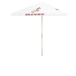 Coffee Bar - White 8 ft Tall Square  Umbrella