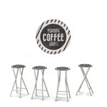 Morning Coffee Roast 30" Padded Bar Stools - Set of (4)