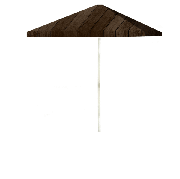 Dark Wood 8 ft Tall Square  Umbrella