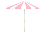 Ice Cream Parlour 8 ft Tall Square  Umbrella