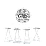 Cocktail Menu 30" Padded Bar Stools - Set of (4)