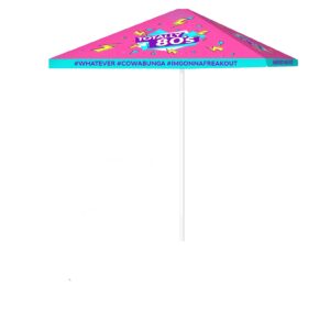80's Boombox 8 ft Tall Square  Umbrella