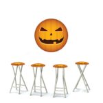 Halloween - Jack o Lantern 30" Padded Bar Stools - Set of (4)
