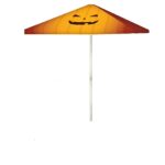 Halloween - Jack o Lantern 8 ft Tall Square  Umbrella