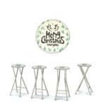 Merry Christmas Everyone 30" Padded Bar Stools - Set of (4)