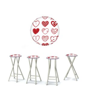 Valentines - Hearts 30" Padded Bar Stools - Set of (4)