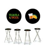 Tequila and Tacos 30" Padded Bar Stools - Set of (4)