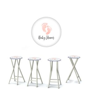Baby Shower - Girl 30" Padded Bar Stools - Set of (4)