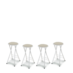 Classic Tan 30" Padded Bar Stools - Set of (4)