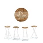 Margaritaville - Shark Fin Classic 30" Padded Bar Stools - Set of (4)