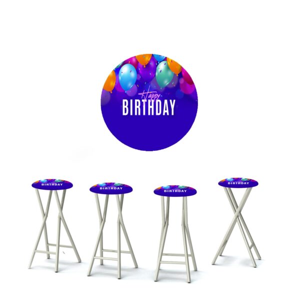 Birthday Festive Ballon 30" Padded Bar Stools - Set of (4)