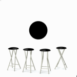 Classic Black 30" Padded Bar Stools - Set of (4)