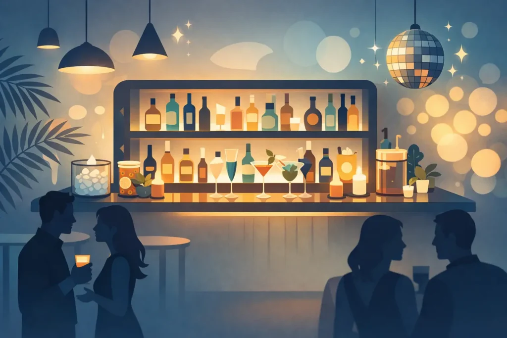 Bar Display for Events That Gets People Talking