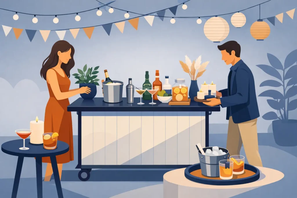 How to Style a Portable Bar That Steals the Show