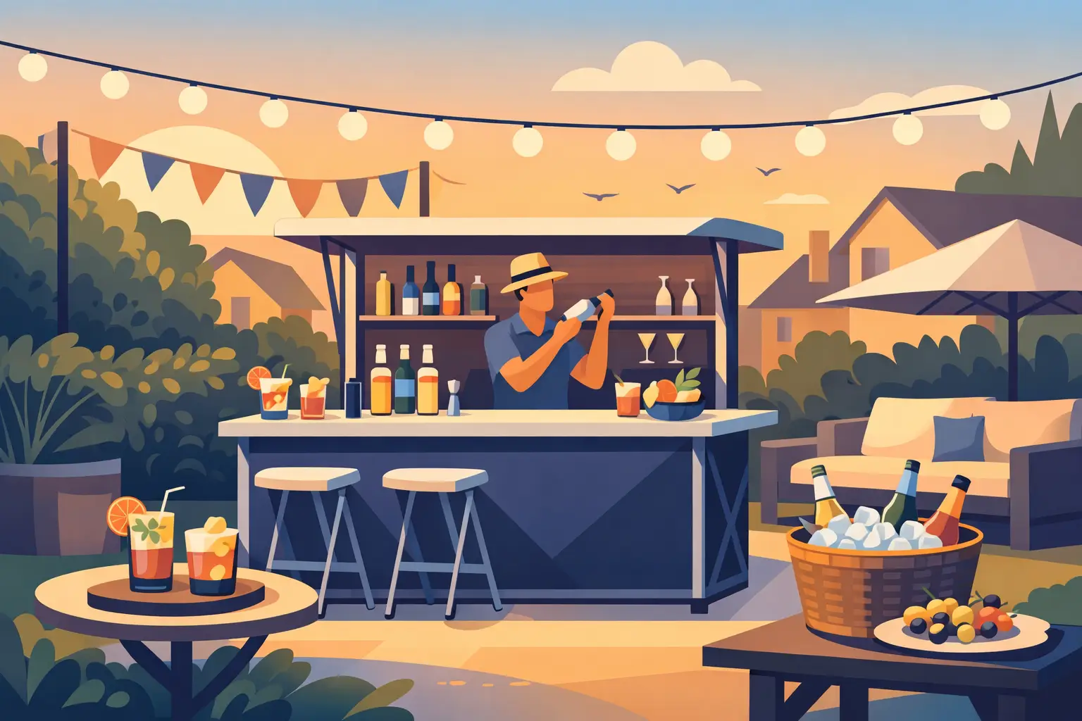 Portable Bar for Backyard Parties That Pops