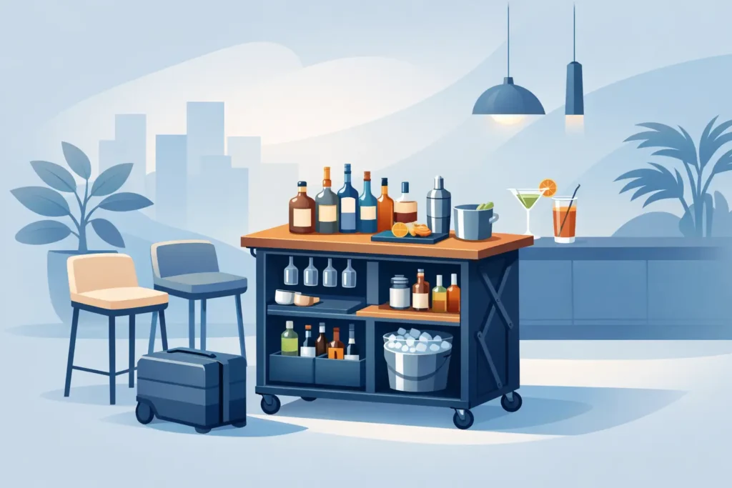 Portable Bar With Storage That Steals the Show