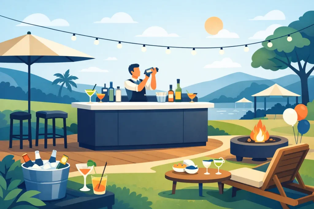 Can Portable Bars Go Outside? Party Anywhere