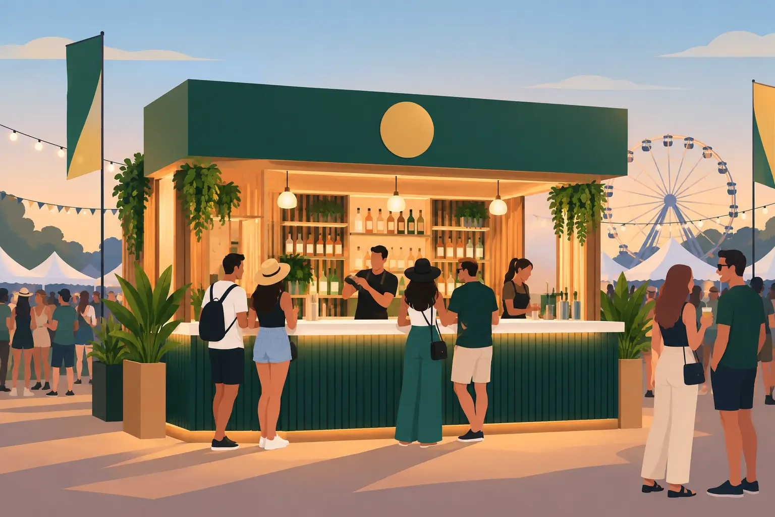 Branded Bar Display for Festivals That Draws Crowds