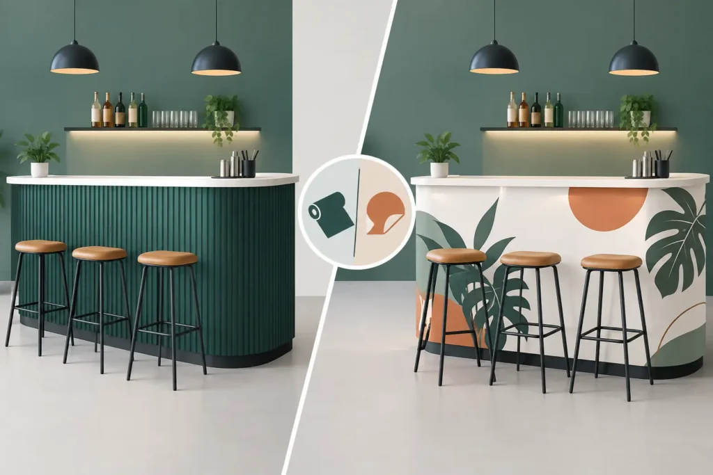 Custom Bar Wrap vs Decals: What Stands Out?