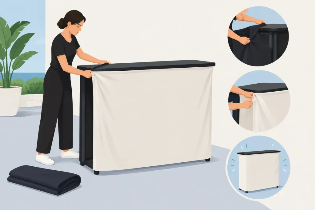 How to Swap Fabric Covers on Your Portable Bar