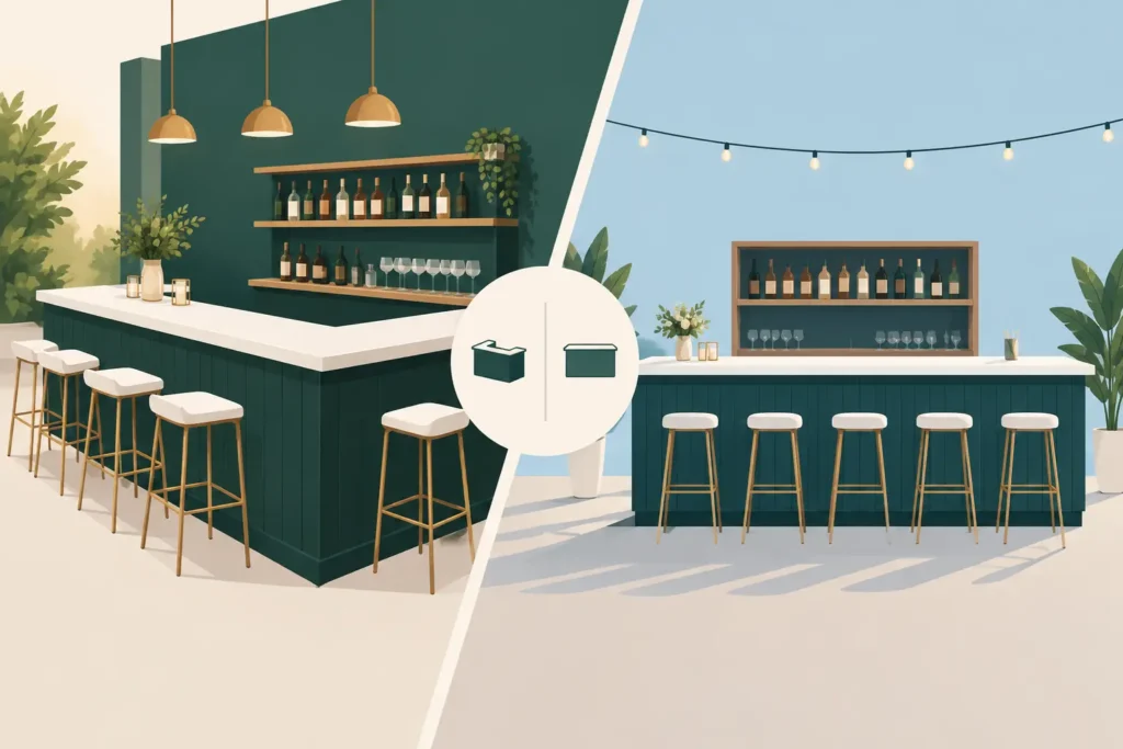L Shaped Versus Straight Bar for Your Party