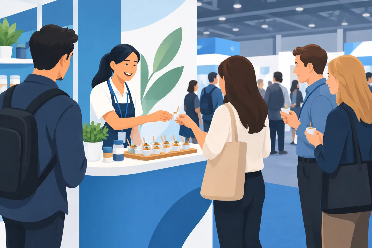 Trade Show Sampling Station Guide That Draws Crowds