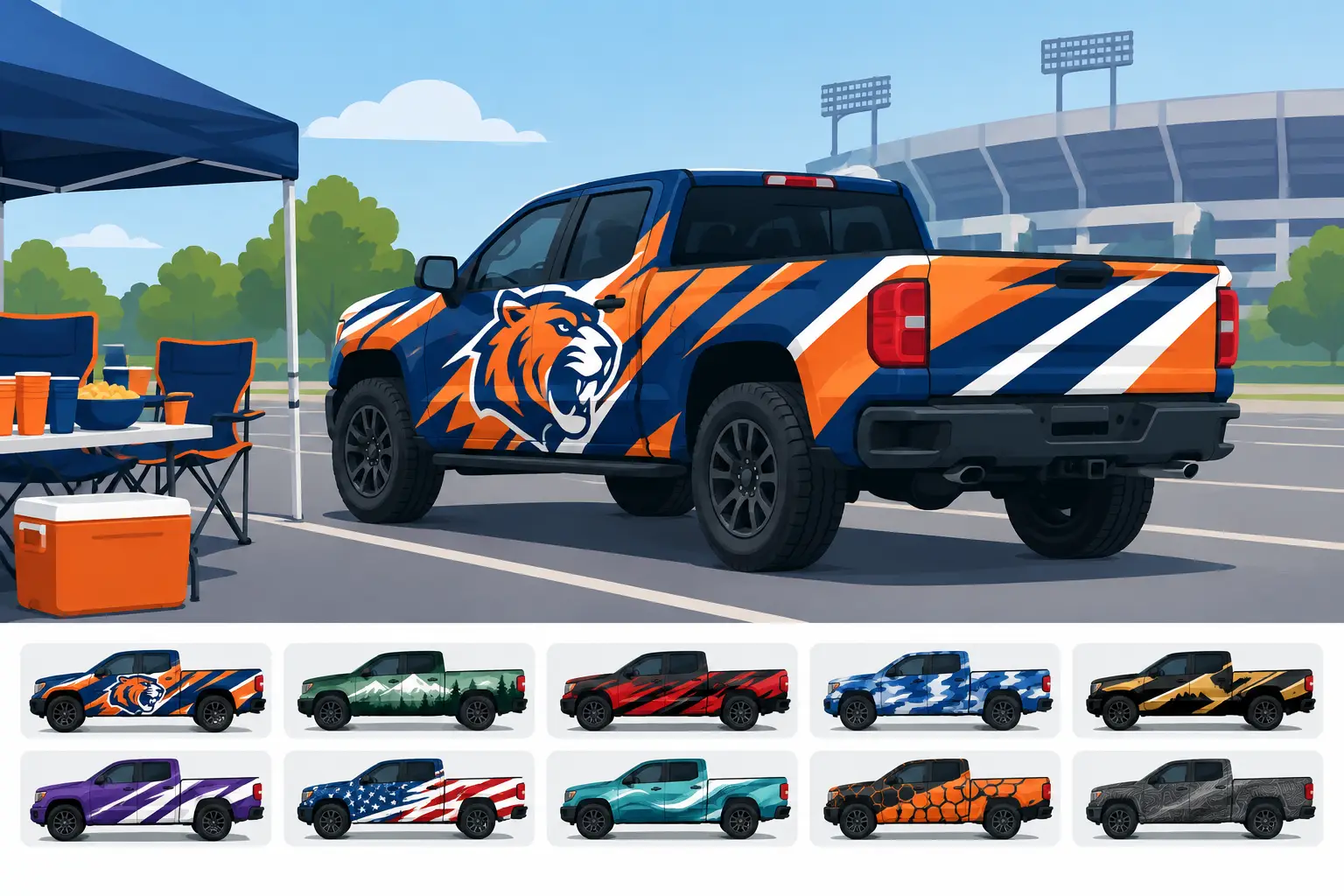 10 Custom Wrap Ideas for Tailgates That Pop