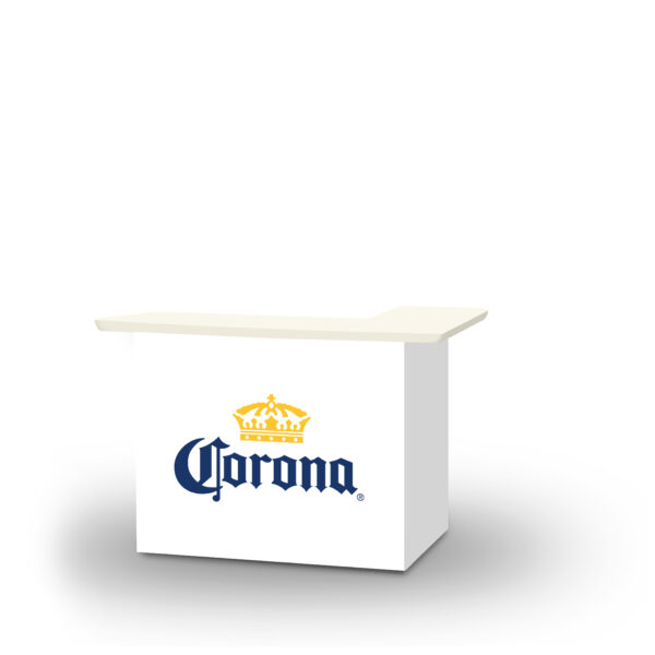 Corona White- L-Shaped Portable Bar (Closeout)