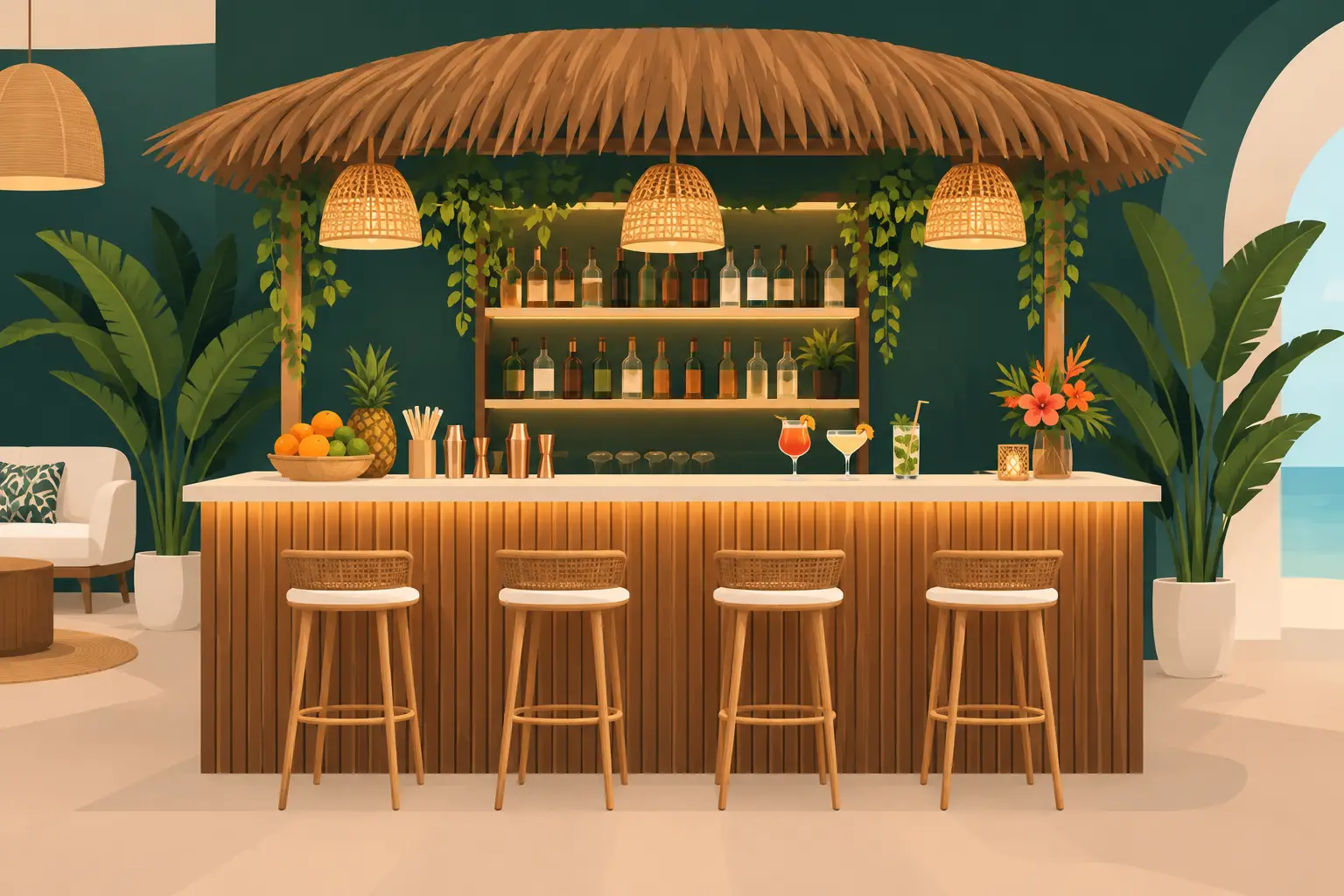How to Style a Themed Bar That Steals the Show