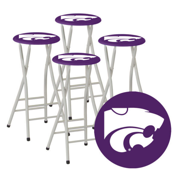 KANSAS STATE- 30" Padded Bar Stools - Set of (4) (Closeout)