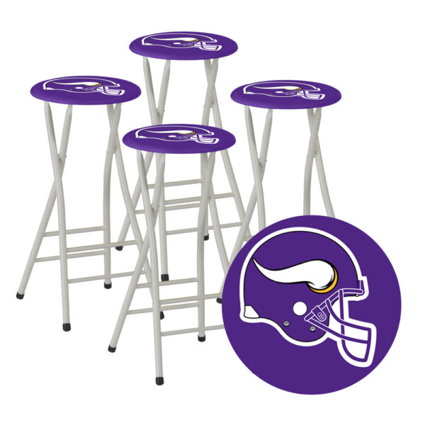 MINNESOTA VIKINGS- 30" Padded Bar Stools - Set of (4) (Closeout)