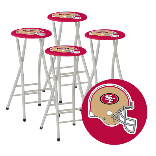 SAN FRANCISCO 49ERS- 30" Padded Bar Stools - Set of (4) (Closeout)