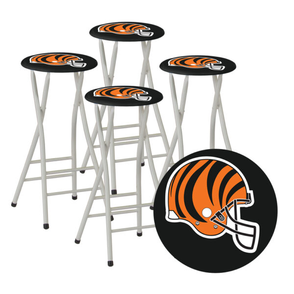 CINCINNATI BENGALS- 30" Padded Bar Stools - Set of (4) (Closeout)