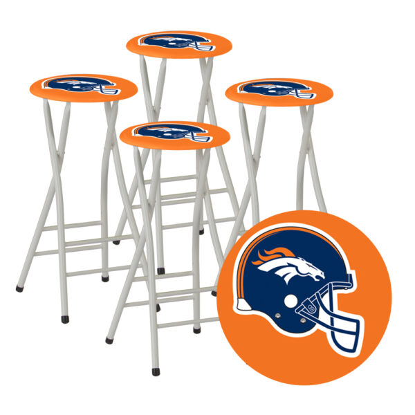 DENVER BRONCOS- 30" Padded Bar Stools - Set of (4) (Closeout)