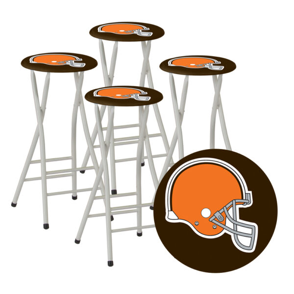 CLEVELAND BROWNS- 30" Padded Bar Stools - Set of (4) (Closeout)