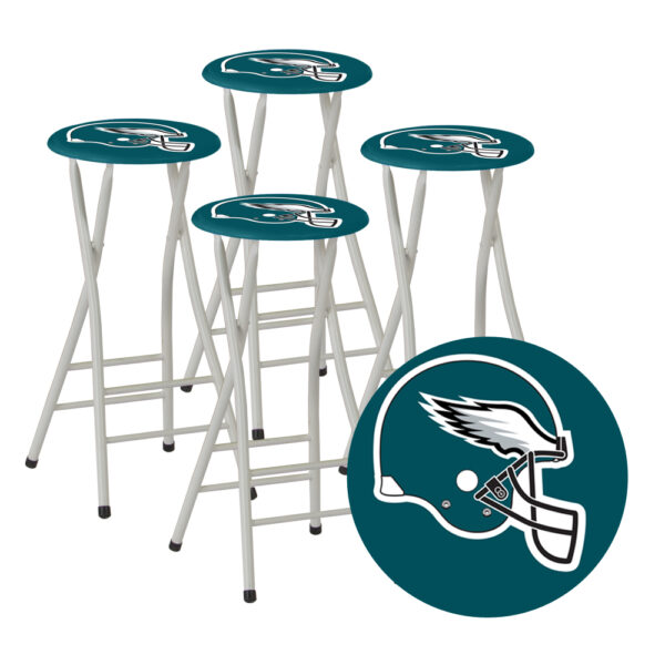 PHILADELPHIA EAGLES- 30" Padded Bar Stools - Set of (4) (Closeout)