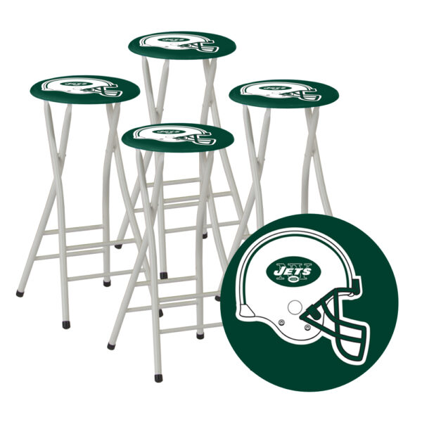NY JETS- 30" Padded Bar Stools - Set of (4) (Closeout)