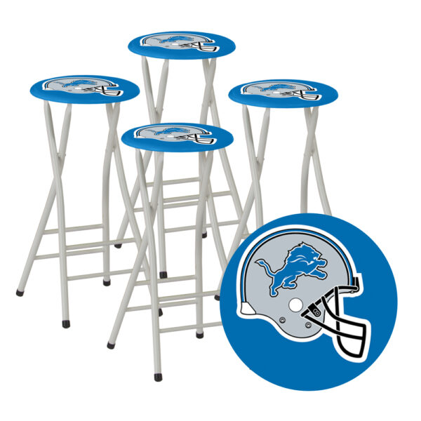 DETROIT LIONS- 30" Padded Bar Stools - Set of (4) (Closeout)
